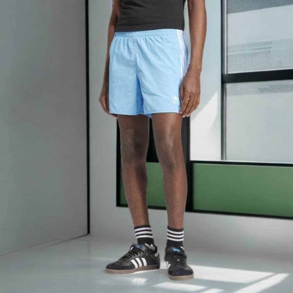 Adidas Originals Semi Blue Burst Elastic Waist Sprinter Regular Fit Shorts NWT